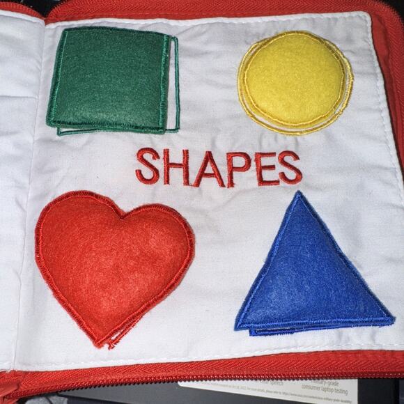 Vintage Pockets of Learning Fabric Cloth Baby Toddler Activity My Quiet Book - Picture 11 of 13